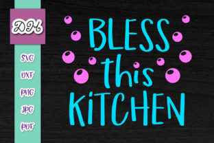 Bless This Kitchen Funny Apron Graphics for Crafts