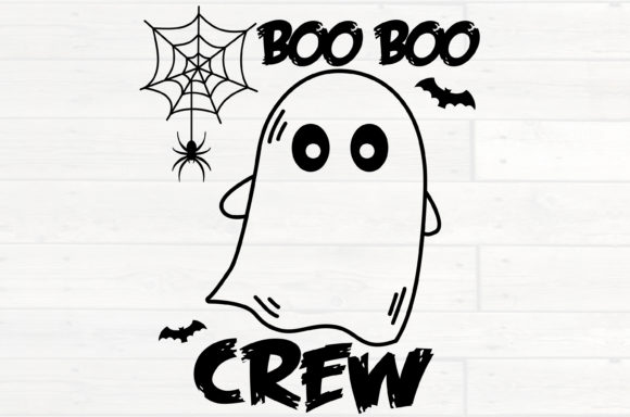 Boo Boo Crew Funny Halloween Ghost Graphics for Crafts