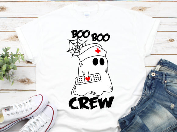 Boo Boo Crew Funny Halloween Nurse Ghost Graphics for Crafts