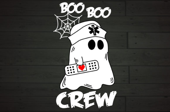 Boo Boo Crew Nurse Ghost Medical Plaster Graphics for Crafts