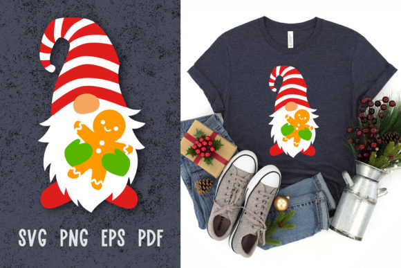 Christmas Gnome Svg Cut File for Crafts and Graphics