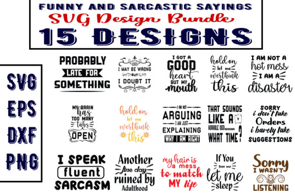 Funny and Sarcastic Sayings Graphics for Creative Projects