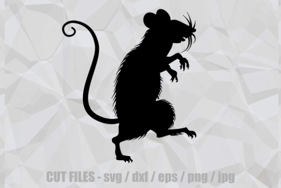 Vintage Funny Furry Mouse Cut File Retro